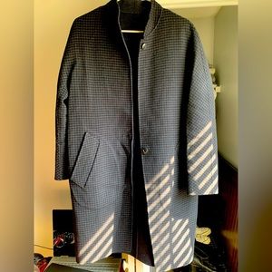 Rag & Bone reversible Darwen coat in houndstooth wool.